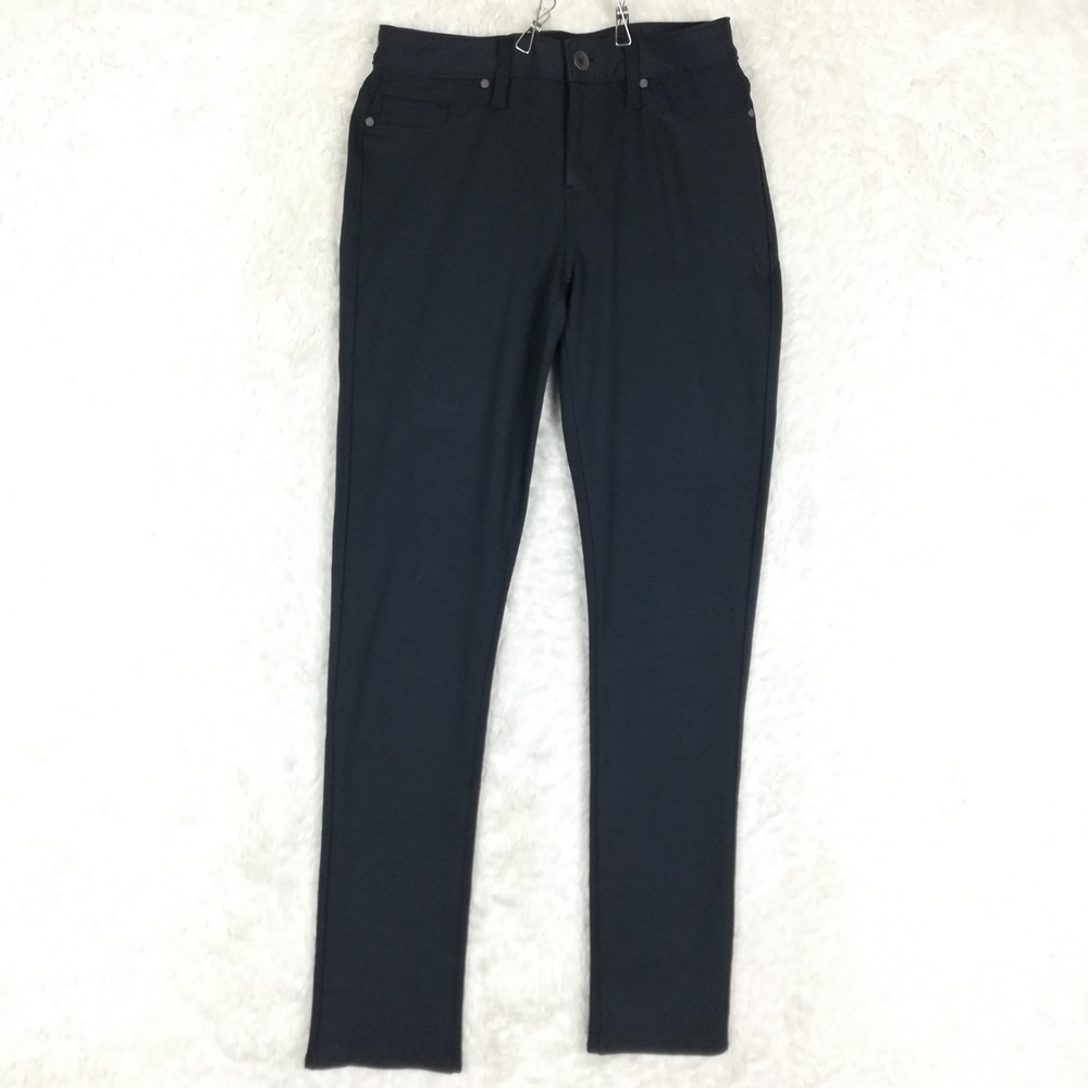 Calvin Klein Womens Pants Straight Leg Navy Blue Mid Rise Stretch 4